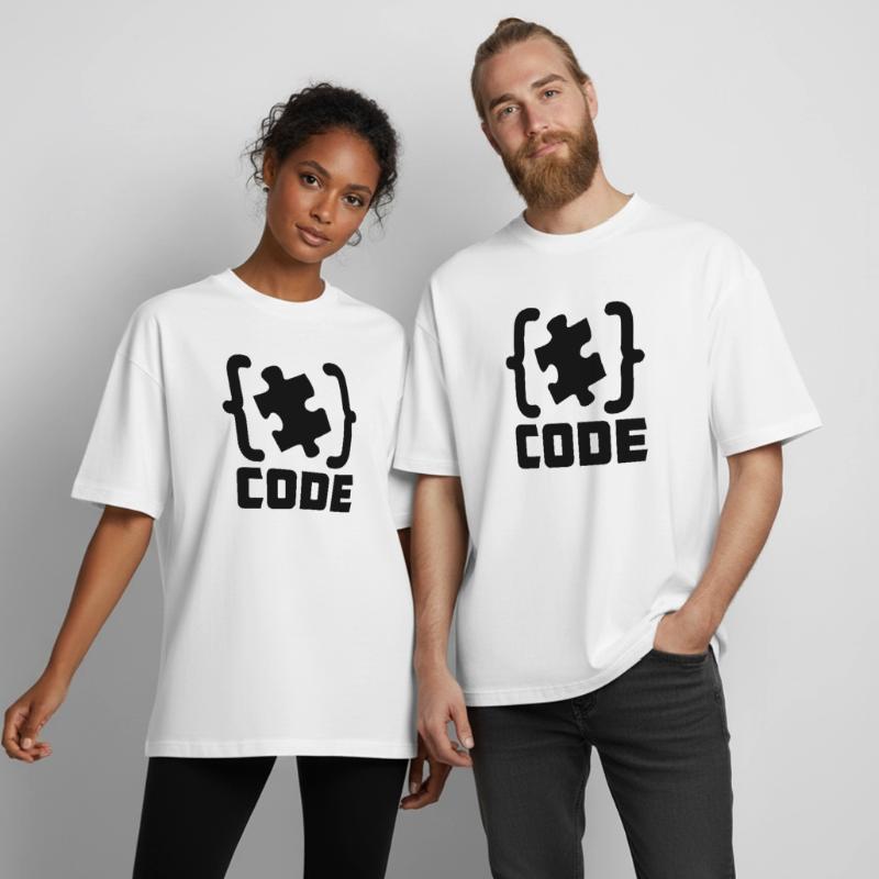 programmeur Code résolution de pièces de puzzle T-shirt unisexe épais coupe boxy Stanley/Stella