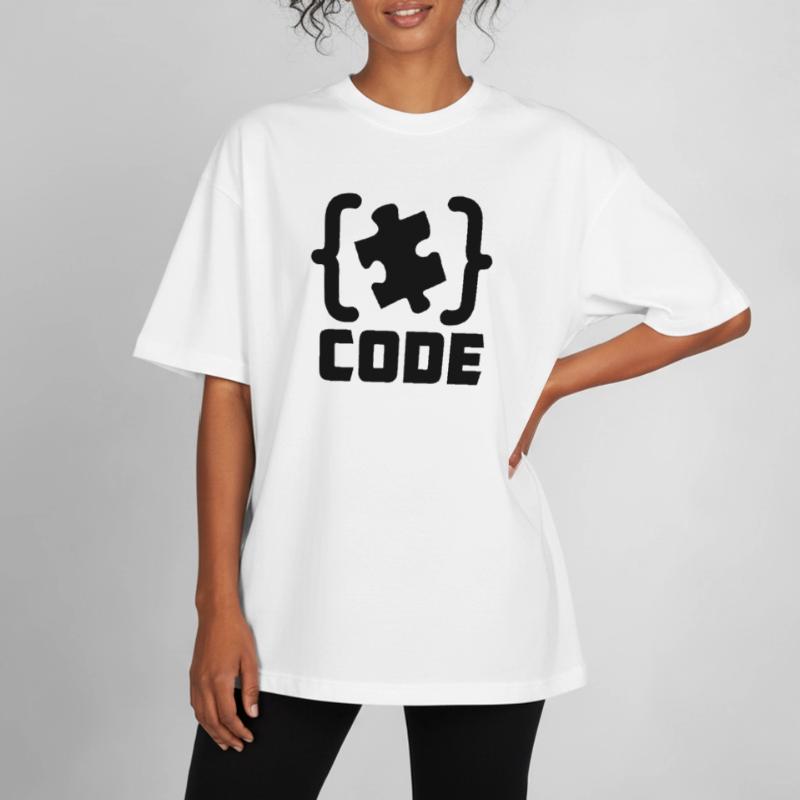 programmeur Code résolution de pièces de puzzle T-shirt unisexe épais coupe boxy Stanley/Stella