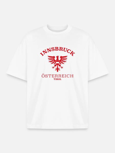 INNSBRUCK Österreich Austria - Boxy Heavyweight Unisex Organic T-Shirt by Stanley/Stella - white