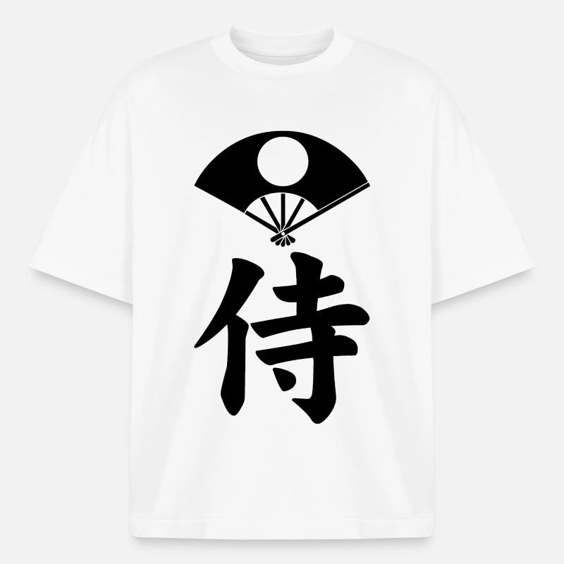 Samurai-Emblem des Satake-Clans (schwarz) - Boxy Heavyweight Unisex Organic T-Shirt von Stanley/Stella - Weiß