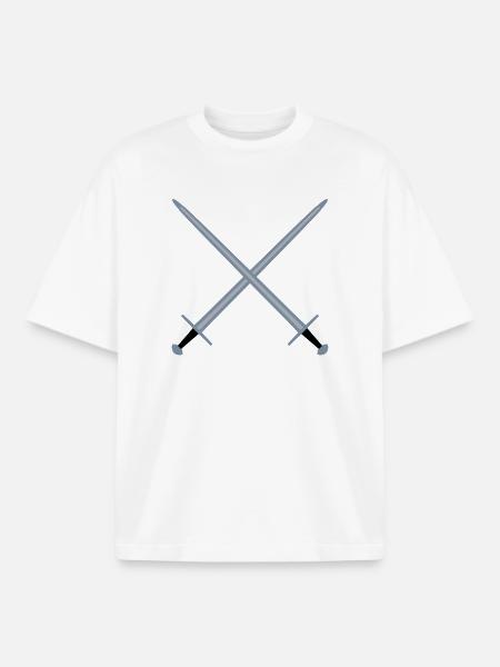 Crossed swords. - Boxy Heavyweight Unisex Organic T-Shirt by Stanley/Stella - white