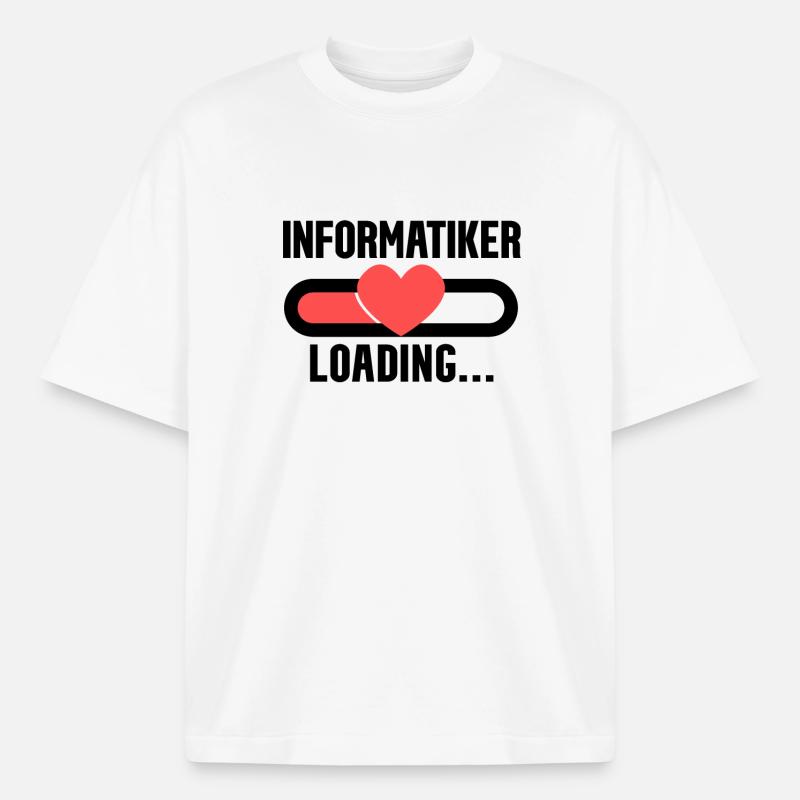 Informatiker Loading - Boxy Heavyweight Unisex Organic T-Shirt von Stanley/Stella - Weiß