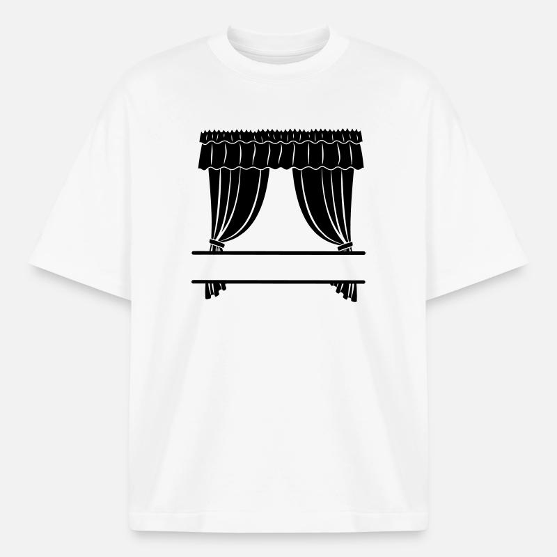 Gardinengeschäft oder Theater - Boxy Heavyweight Unisex Organic T-Shirt von Stanley/Stella - Weiß