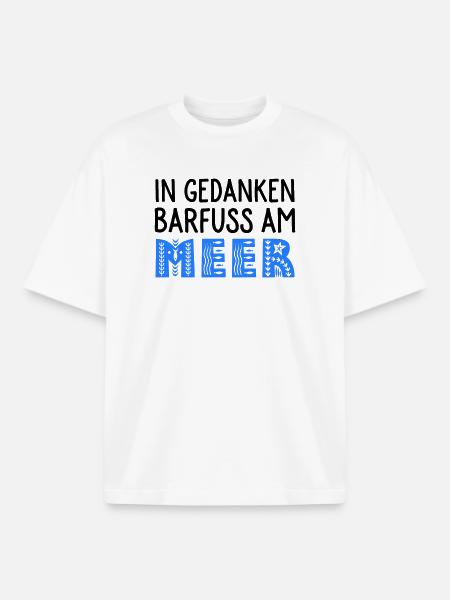 Strandspaziergang - Boxy Heavyweight Unisex Organic T-Shirt von Stanley/Stella - Weiß