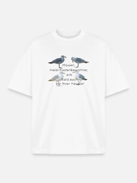 Möwen mit Spruch - Boxy Heavyweight Unisex Organic T-Shirt von Stanley/Stella - Weiß