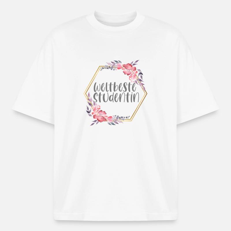 Studentin Studium Mädchen Lernen Geschenk - Boxy Heavyweight Unisex Organic T-Shirt von Stanley/Stella - Weiß