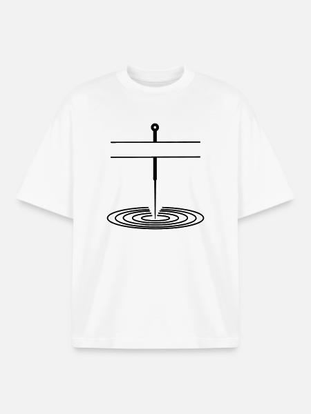 Agopuntura Logo Nome Banner - T-shirt unisex boxy pesante biologica di Stanley/Stella - bianco