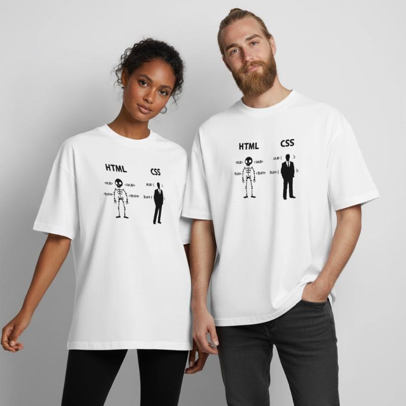 Développeur Programmeur Coden Code de script CSS T-shirt unisexe boxy épais biologique Stanley/Stella
