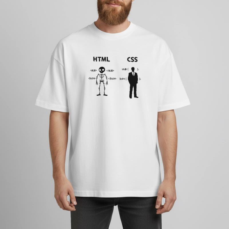 Développeur Programmeur Coden Code de script CSS T-shirt unisexe boxy épais biologique Stanley/Stella
