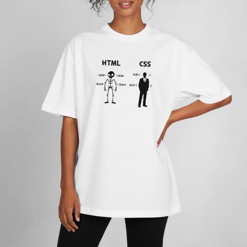 Développeur Programmeur Coden Code de script CSS T-shirt unisexe boxy épais biologique Stanley/Stella
