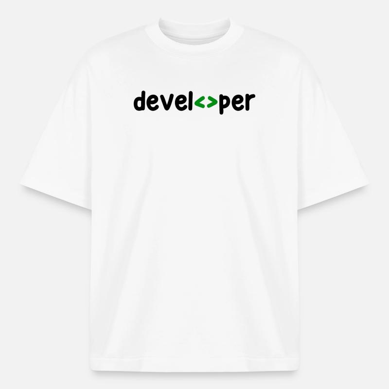 Developer Spruch Coden Softwareentwickler Nerd - Heavyweight Unisex Boxy T-Shirt von stanley/stella	 - Weiß