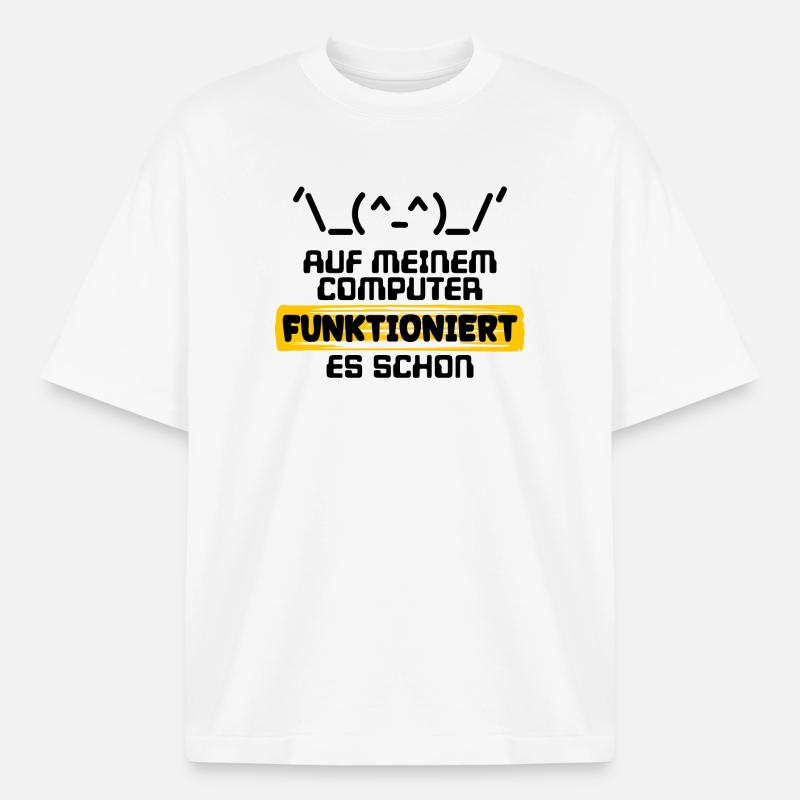 Developer Statement Code Skripting Programmierer - Heavyweight Unisex Boxy T-Shirt von stanley/stella	 - Weiß