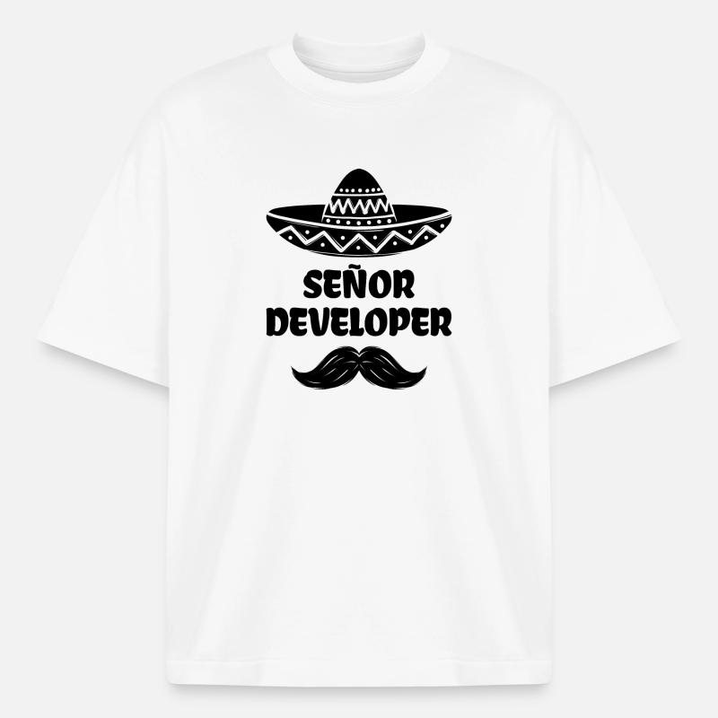 Developer Statement Skripting Dev Computerfreak - Boxy Heavyweight Unisex Organic T-Shirt von Stanley/Stella - Weiß