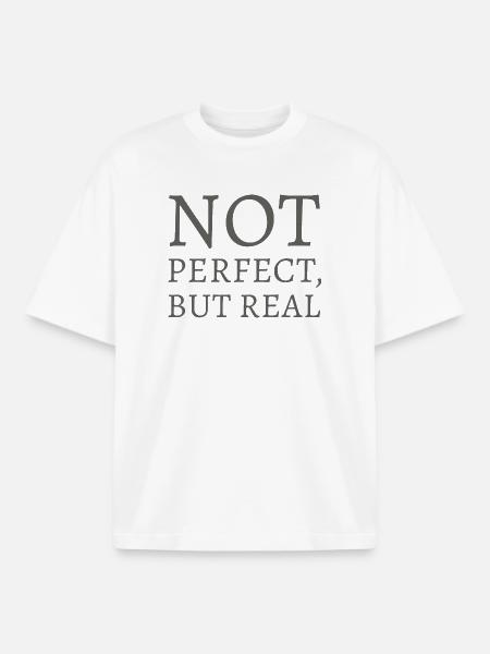 Nicht perfekt, doch real - Boxy Heavyweight Unisex Organic T-Shirt von Stanley/Stella - Weiß