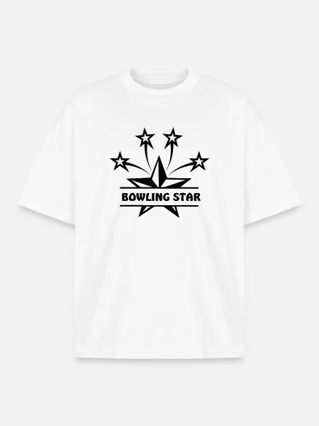 Bowling star - Boxy Heavyweight Unisex Organic T-Shirt by Stanley/Stella - white