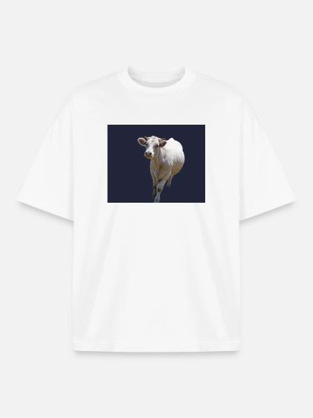 Dairy cow - Boxy Heavyweight Unisex Organic T-Shirt by Stanley/Stella - white