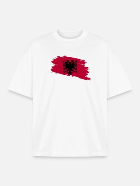 Albanian Albanian Pride Albanian - Boxy Heavyweight Unisex Organic T-Shirt by Stanley/Stella - white
