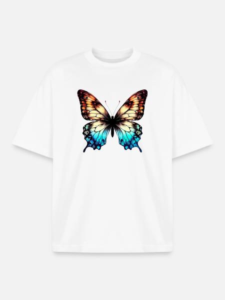 Butterfly - Boxy Heavyweight Unisex Organic T-Shirt by Stanley/Stella - white