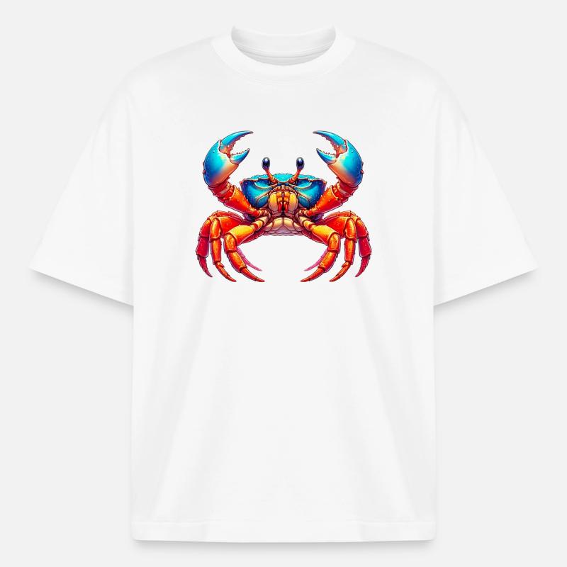 Crab - Heavyweight Boxy Unisex T-Shirt by Stanley/Stella - white