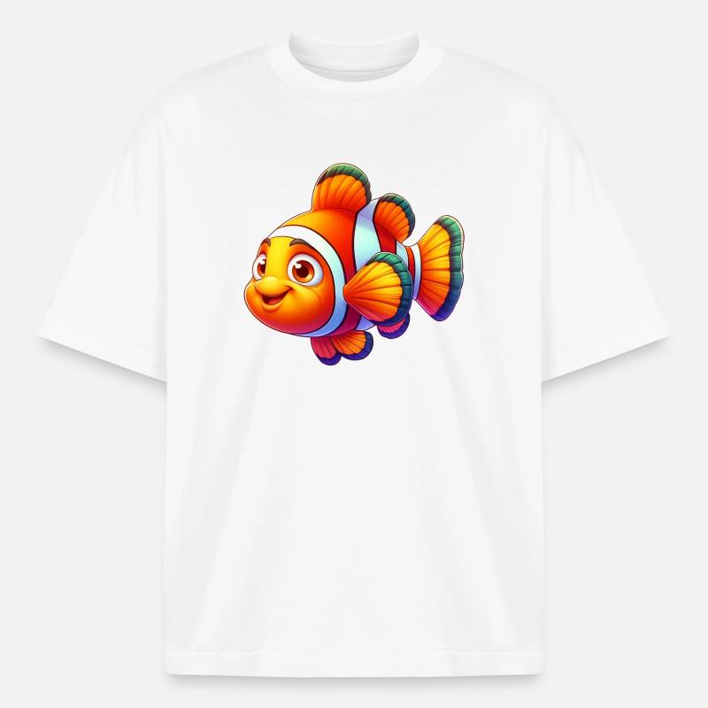 Clownfisch - Heavyweight Unisex Boxy T-Shirt von stanley/stella	 - Weiß