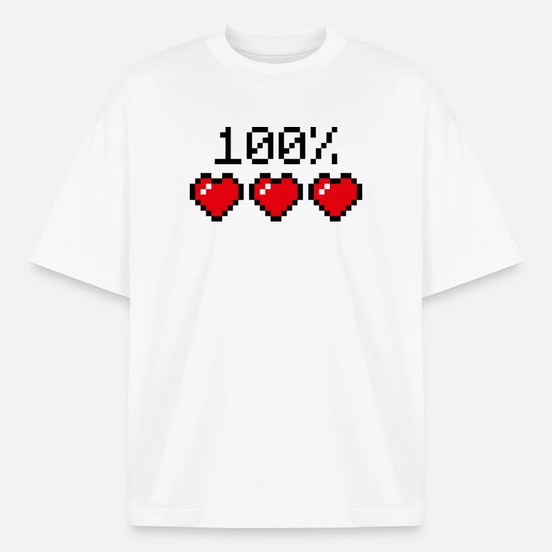 Hundertprozent Statement Partner oder Sportler - Boxy Heavyweight Unisex Organic T-Shirt von Stanley/Stella - Weiß