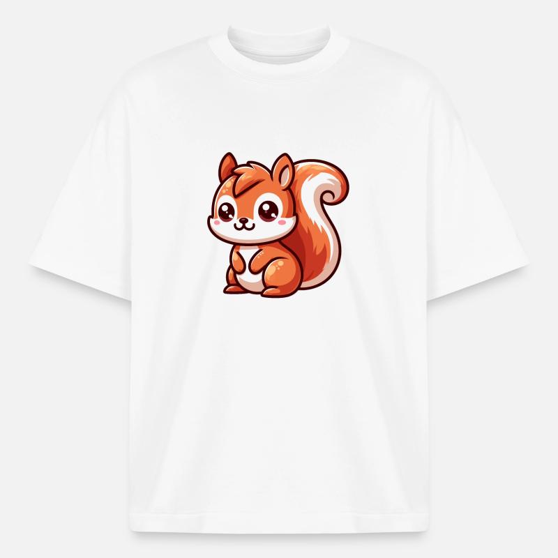Kleines süßes Eichhörnchen - Boxy Heavyweight Unisex Organic T-Shirt von Stanley/Stella - Weiß