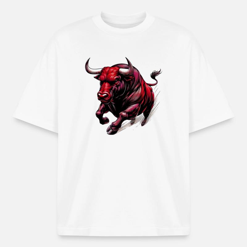 Bull - Heavyweight Boxy Unisex T-Shirt by Stanley/Stella - white