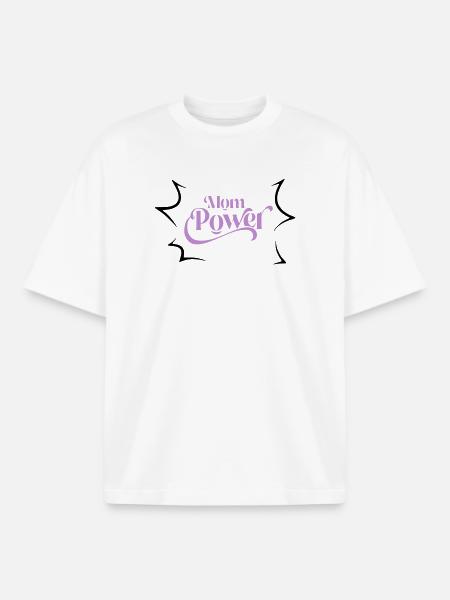 Mom power - Boxy Heavyweight Unisex Organic T-Shirt by Stanley/Stella - white