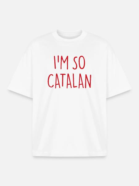 I'M SO CATALAN Catalan Catalonia - Boxy Heavyweight Unisex Organic T-Shirt by Stanley/Stella - white