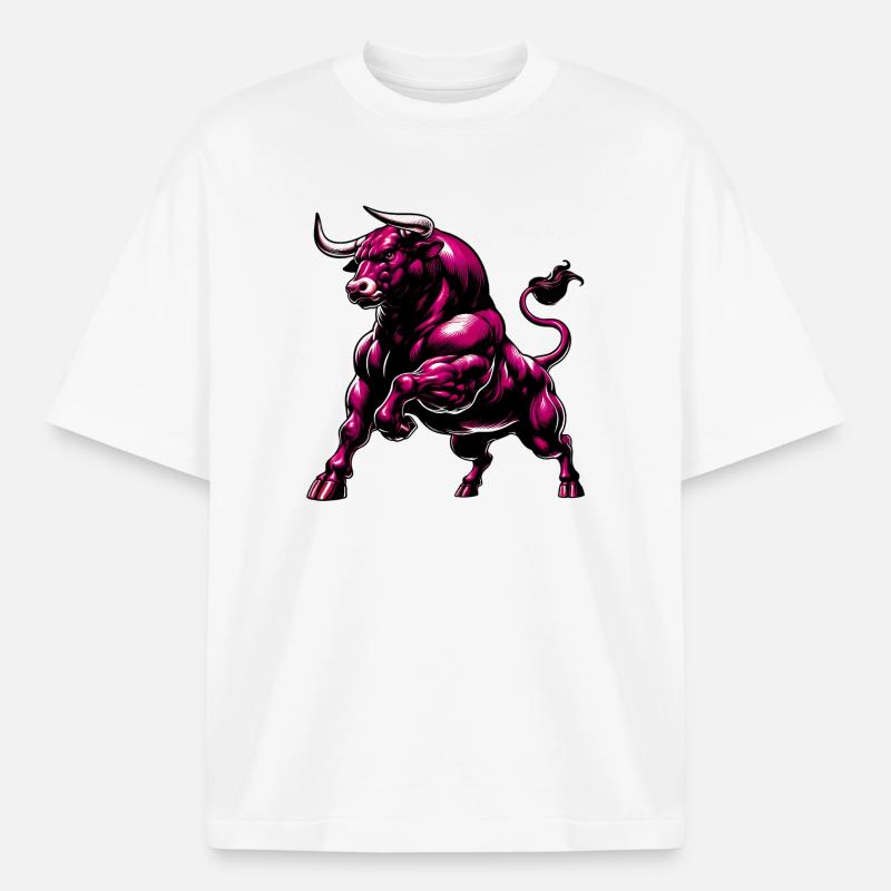 Bull - Heavyweight Boxy Unisex T-Shirt by Stanley/Stella - white