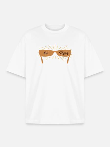 be stylish with sunglasses - Boxy Heavyweight Unisex Organic T-Shirt by Stanley/Stella - white