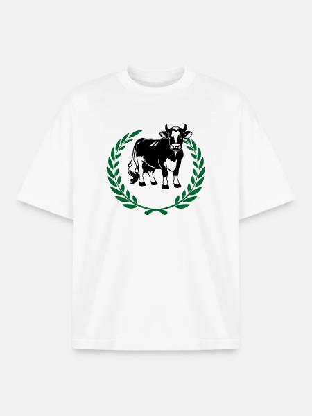Black & White Milk Heroine - Boxy Heavyweight Unisex Organic T-Shirt by Stanley/Stella - white