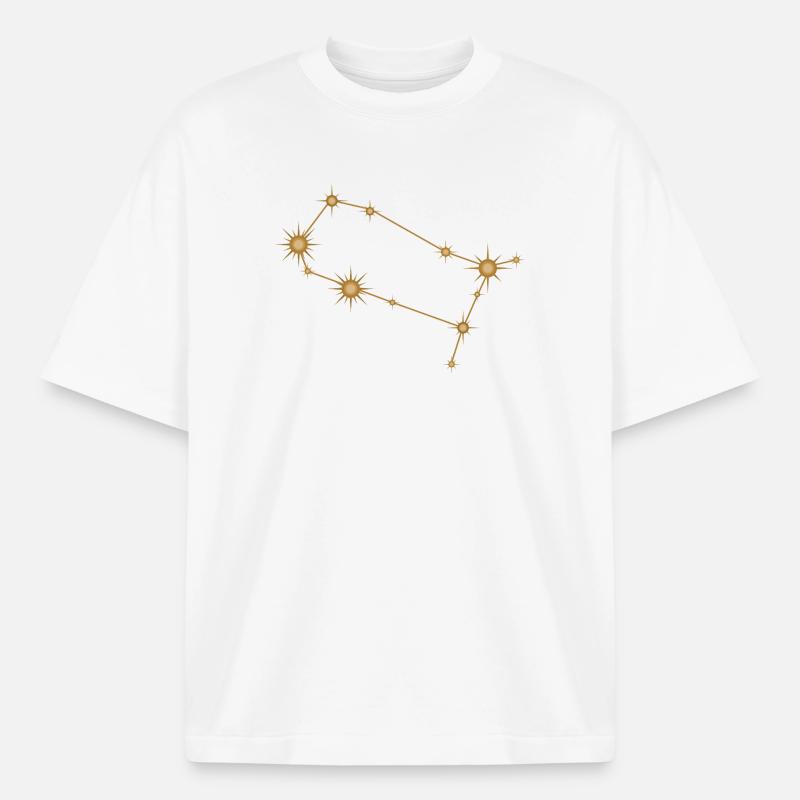 Sternbild Zwillinge Sternzeichen Sternzeichen Golden - Boxy Heavyweight Unisex Organic T-Shirt von Stanley/Stella - Weiß