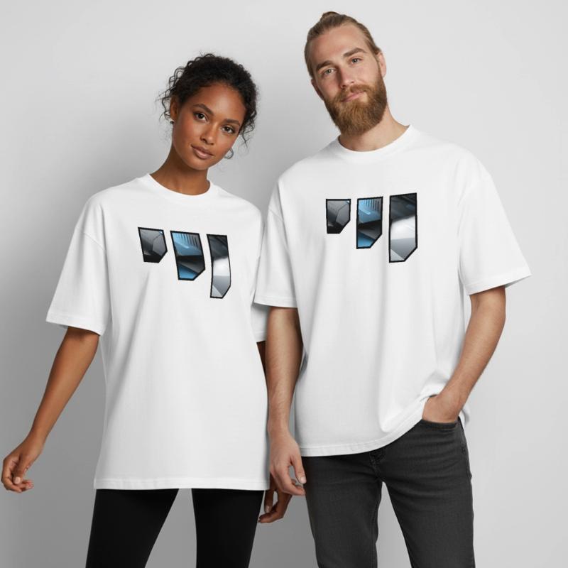 Futuristic Techno Abstract Pattern Boxy Heavyweight Unisex Organic T-Shirt by Stanley/Stella