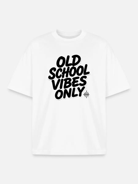 OLD SCHOOL VIBES only - Boxy Heavyweight Unisex Organic T-Shirt von Stanley/Stella - Weiß