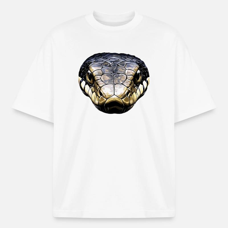 snake, python, cobra, rattlesnake, snakes - Heavyweight Boxy Unisex T-Shirt by Stanley/Stella - white