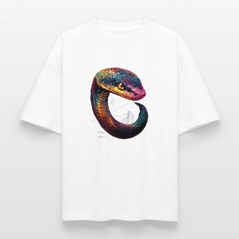 serpent, python, cobra, serpent à sonnettes, serpents T-shirt unisexe boxy épais biologique Stanley/Stella