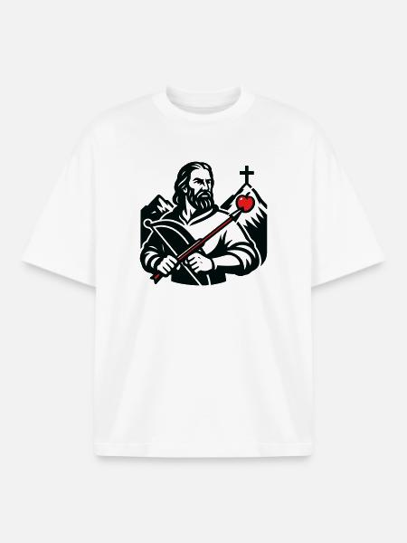 Legendary figure of Switzerland - Boxy Heavyweight Unisex Organic T-Shirt by Stanley/Stella - white