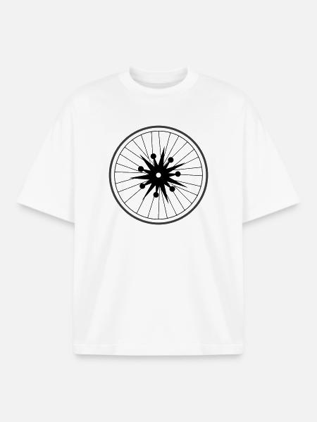 Roue Big Bang de Cean - T-shirt unisexe boxy épais biologique Stanley/Stella - blanc
