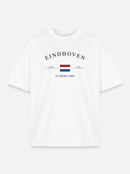Eindhoven Netherlands – Holiday Souvenir & Gift - Boxy Heavyweight Unisex Organic T-Shirt by Stanley/Stella - white