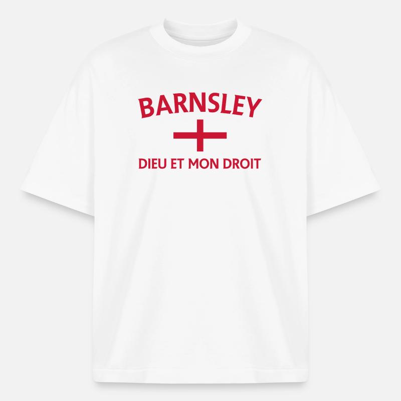 Drapeau Barnsley Devise Design - T-shirt unisexe épais coupe boxy Stanley/Stella - blanc