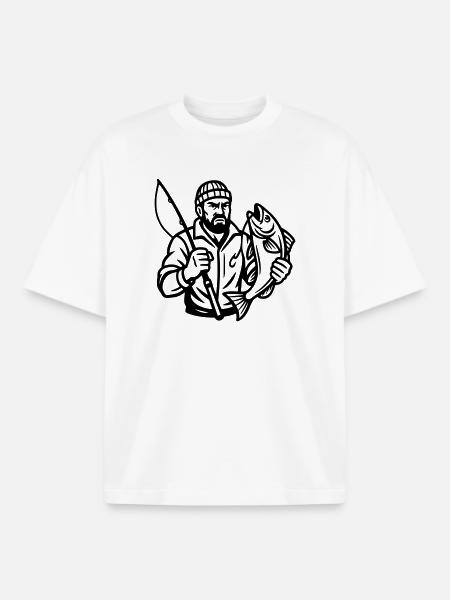 Pêcheur - T-shirt unisexe boxy épais biologique Stanley/Stella - blanc
