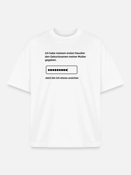 Password - Boxy Heavyweight Unisex Organic T-Shirt by Stanley/Stella - white