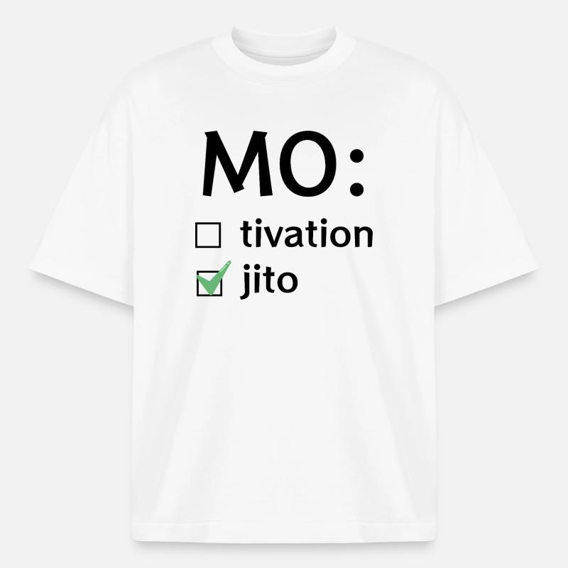 Motivation oder Mojito - Heavyweight Unisex Boxy T-Shirt von stanley/stella	 - Weiß
