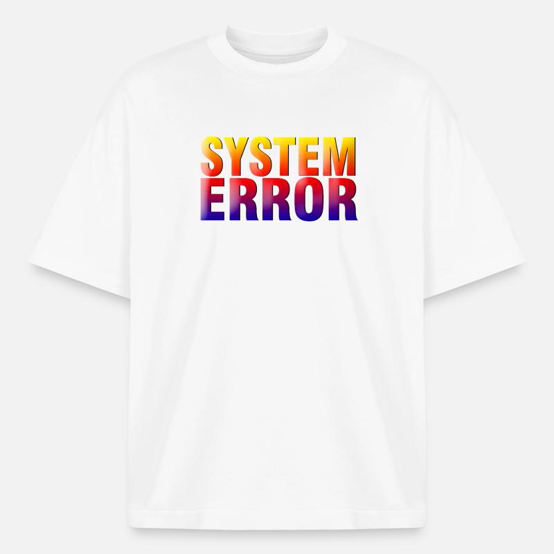 System Error Gradient - Heavyweight Unisex Boxy T-Shirt von stanley/stella	 - Weiß