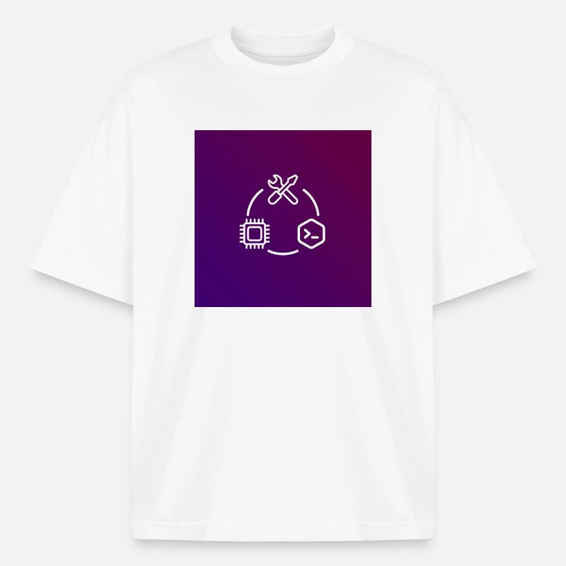 TechKreis Chip Code Tool - Heavyweight Boxy Unisex T-Shirt by Stanley/Stella - white