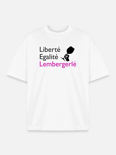 Liberté Egalité Lembergerlé - Boxy Heavyweight Unisex Organic T-Shirt von Stanley/Stella - Weiß