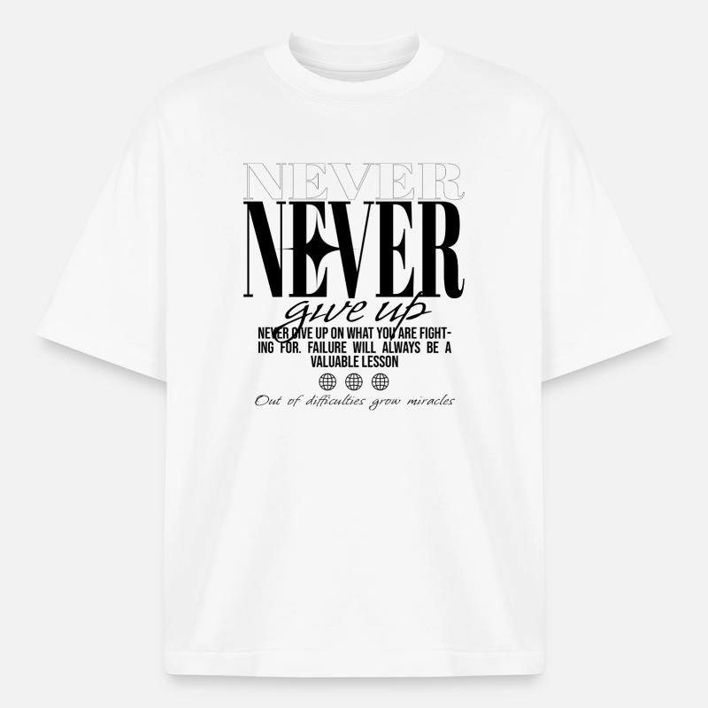 Never stop discovering - Heavyweight Boxy Unisex T-Shirt by Stanley/Stella - white