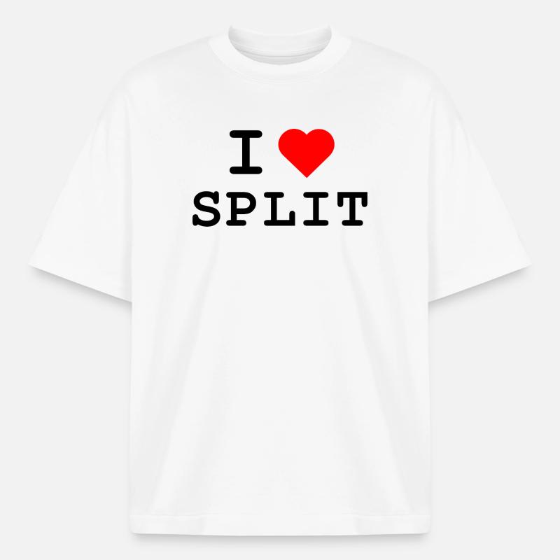 I love Split - Ich liebe Split - Boxy Heavyweight Unisex Organic T-Shirt von Stanley/Stella - Weiß