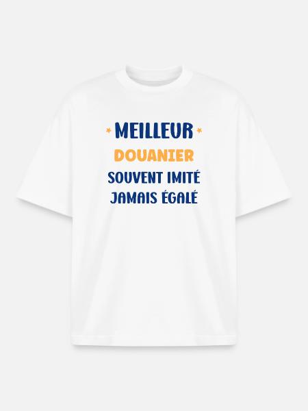 Meilleur Douanier - T-shirt unisexe boxy épais biologique Stanley/Stella - blanc